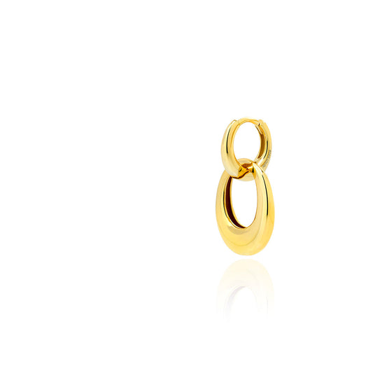 Double oval hoop gold