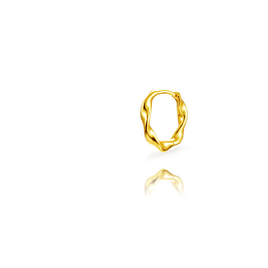 Twisted hoop gold (19 mm)