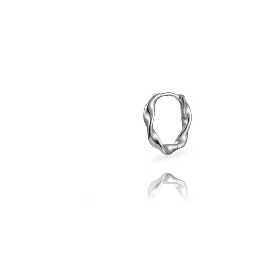 Twisted hoop silver (19 mm)