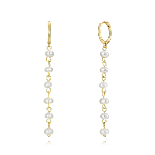 Pearl Hoops gold