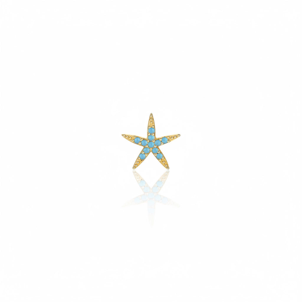 starfish stud turquoise
