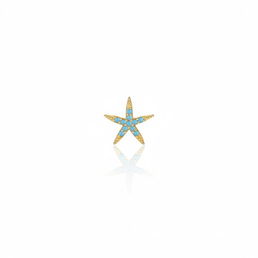 starfish stud turquoise