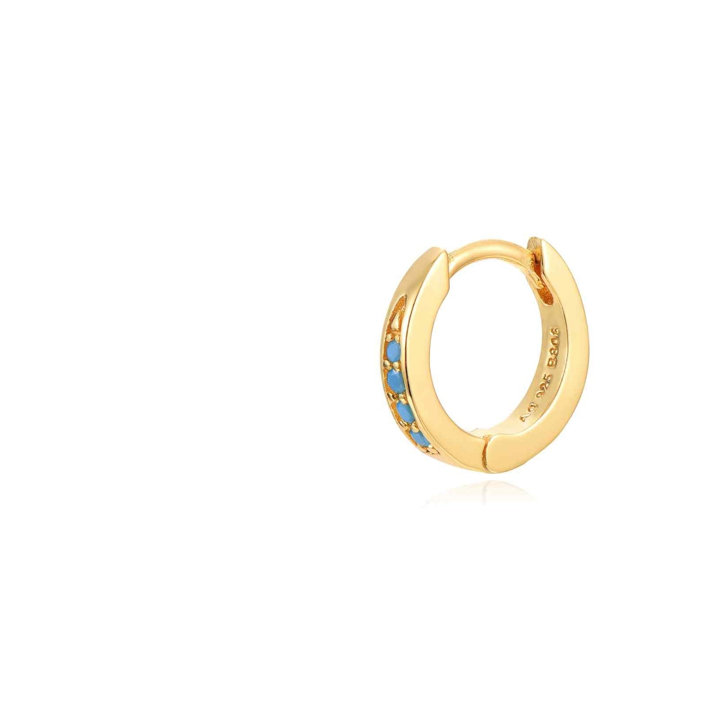 Turquoise Elly Hoop gold