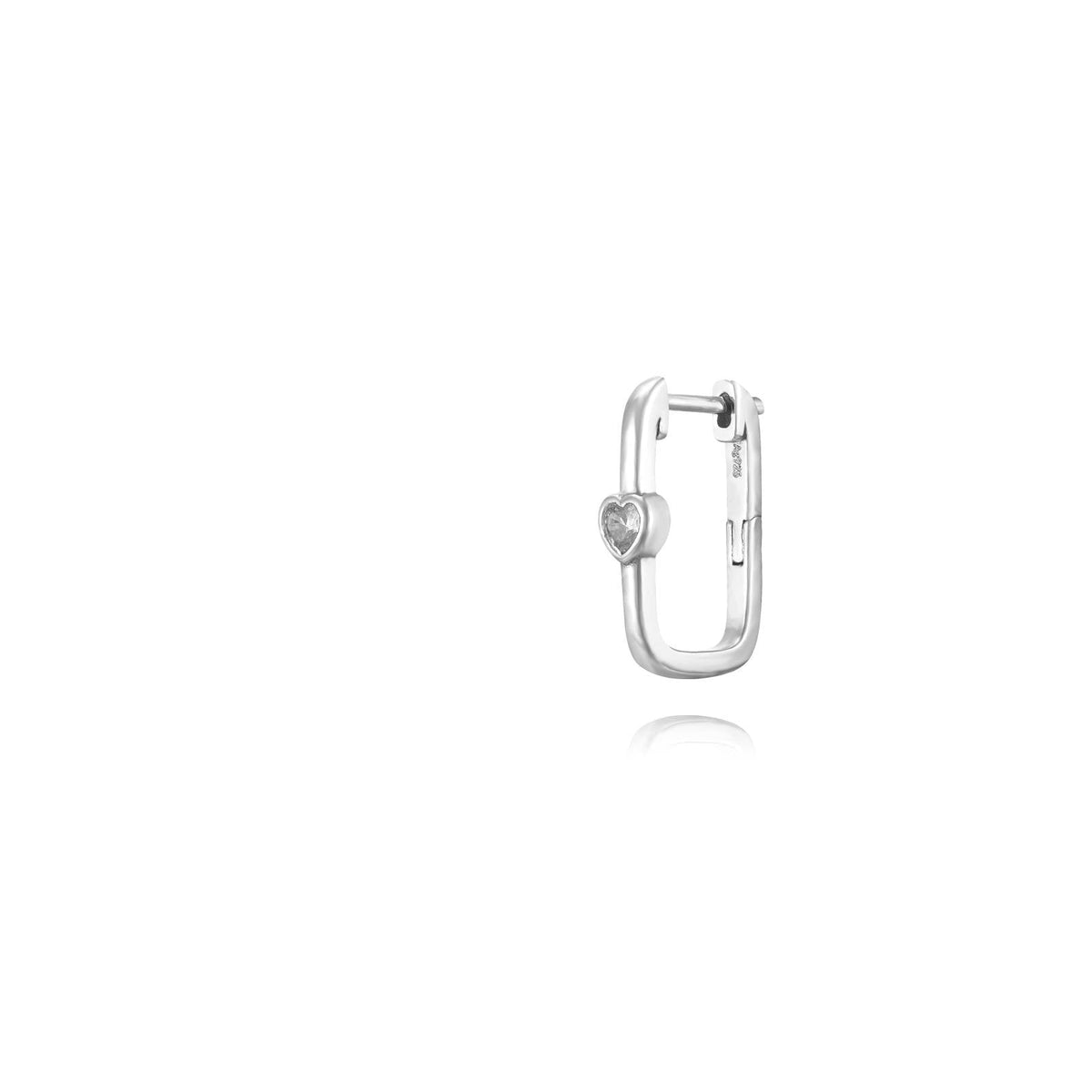 Heart hoop silver