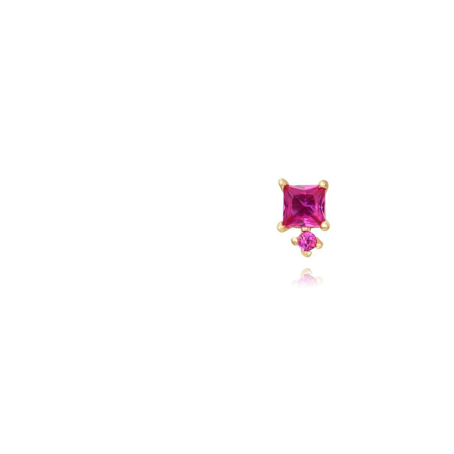 Pink duo stud