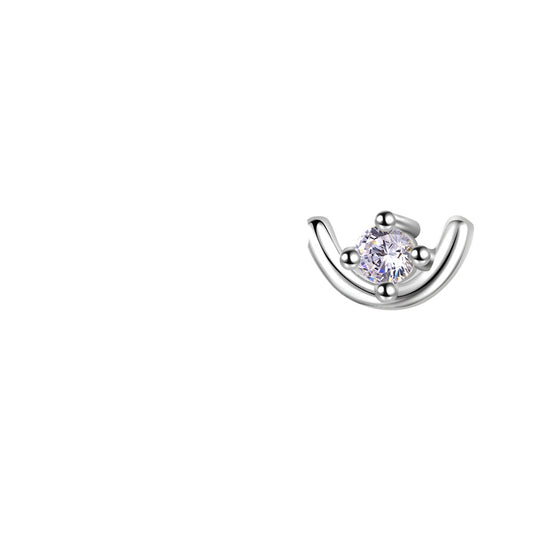 moon stud silver