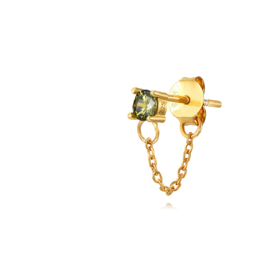 Olive chain earring