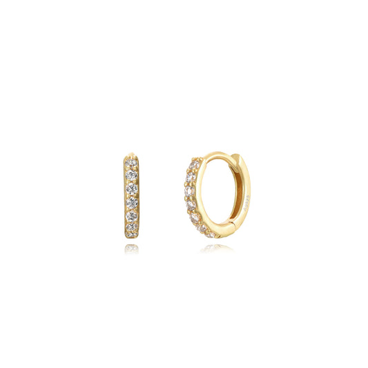 simple zirconia hoop gold (9 mm)