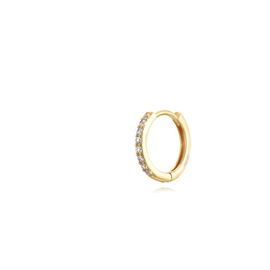 simple zirconia hoop gold (12 mm)