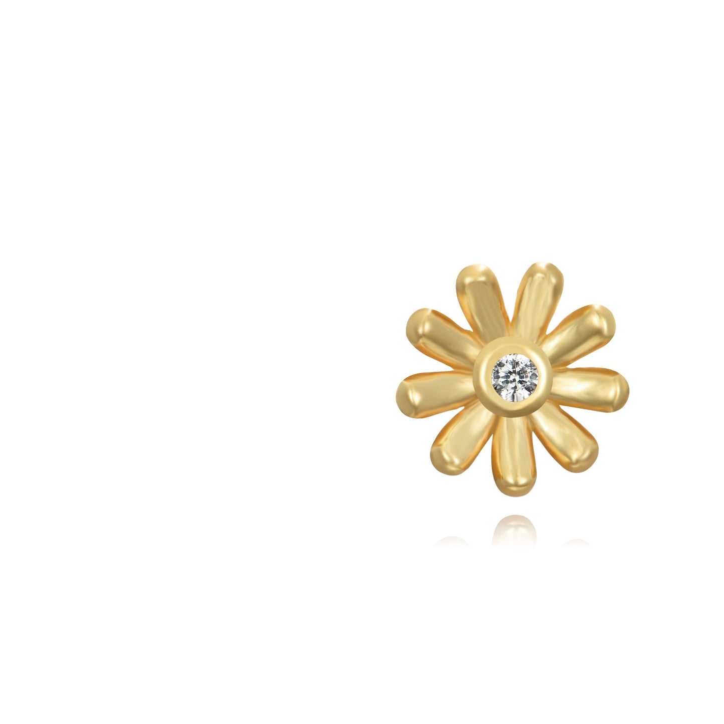 Flower stud gold