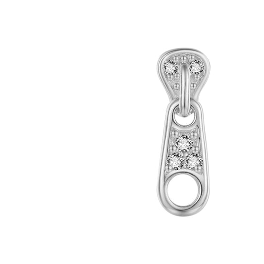 Zipper stud silver