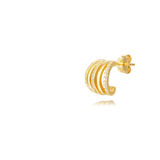 multi zirconia hoop gold