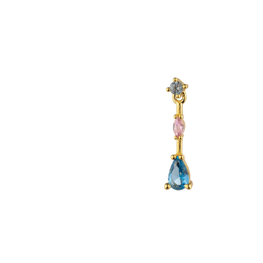 Drop stud multi gold