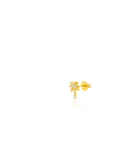 Palm tree stud gold