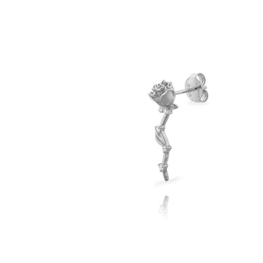 Rose earring silver