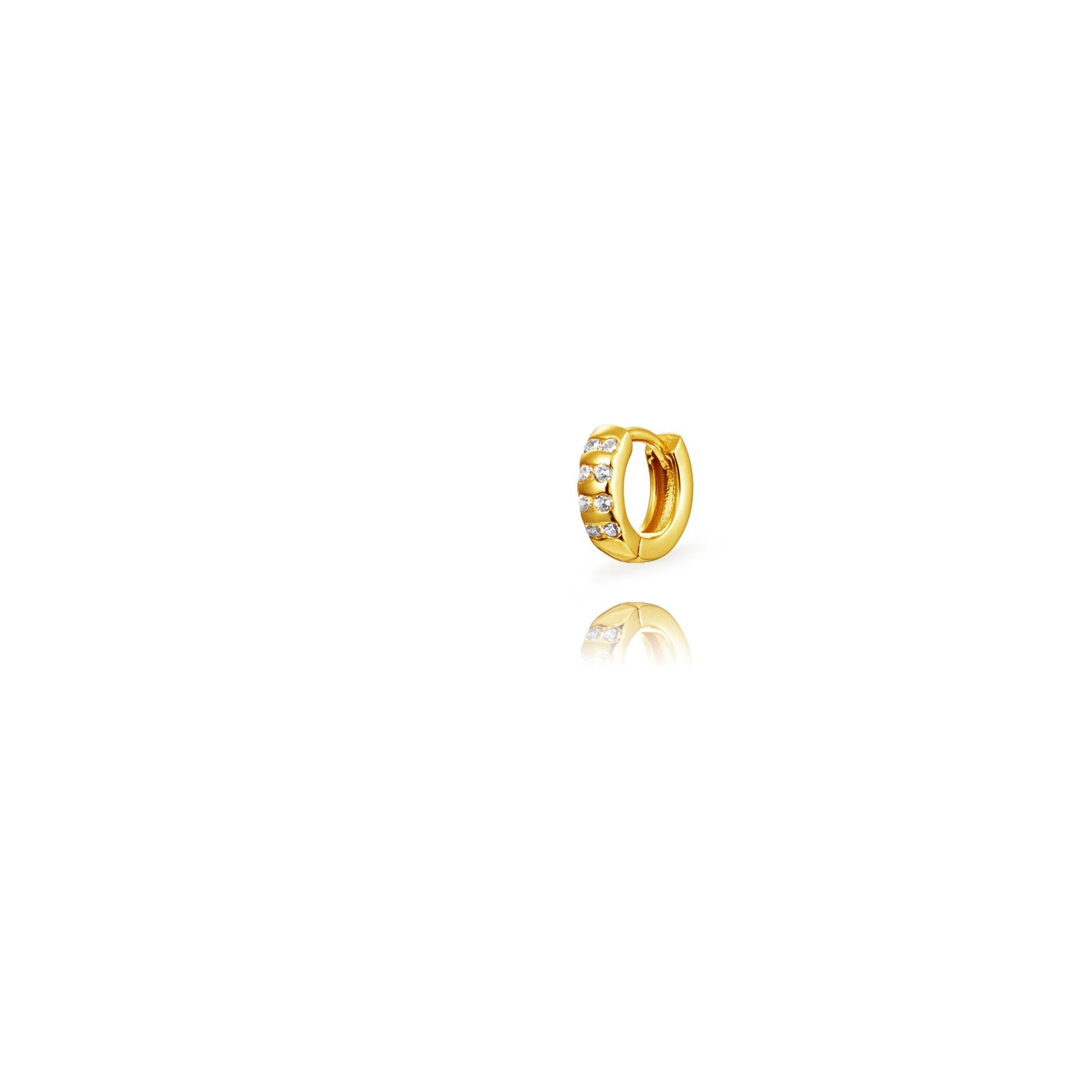 Ribbed zirconia hoop white (S)