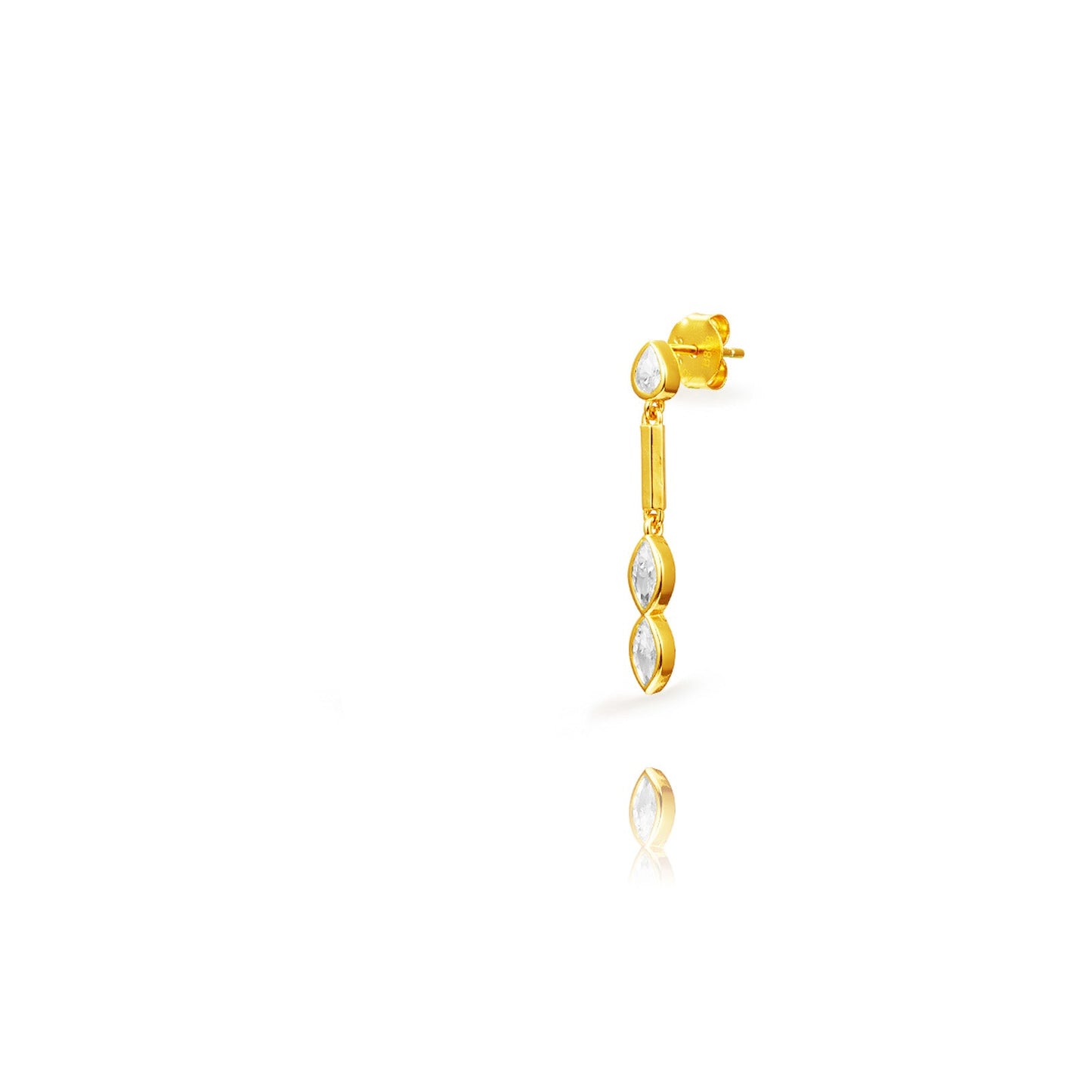 Marquise earring gold