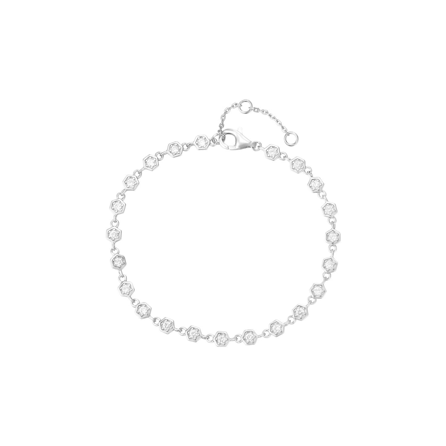 Hexa bracelet silver
