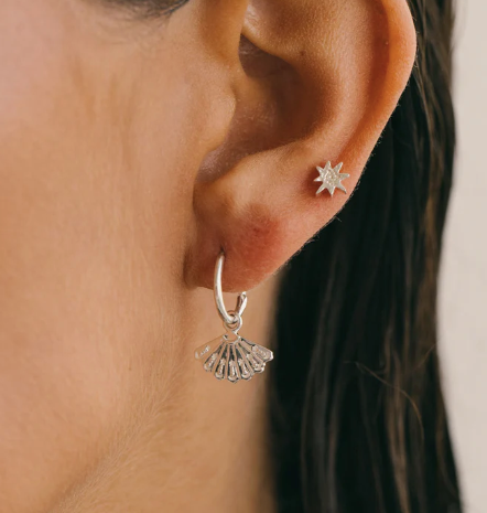 Rosario hoop silver