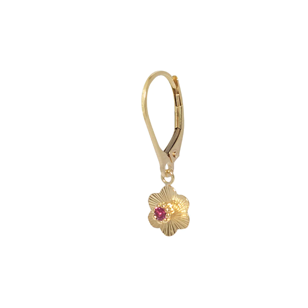 Ruby Rose Hoop 9k gold