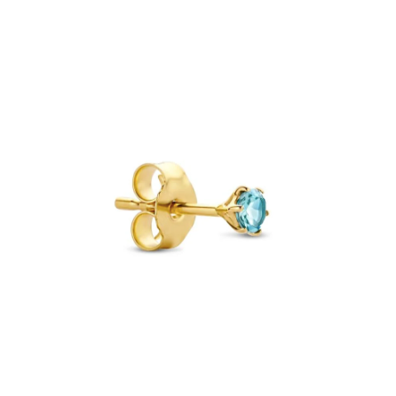 Topaz stud 14k gold