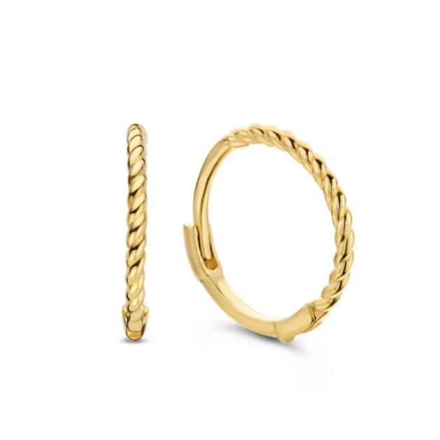 Twist hoop 14k gold (15mm)