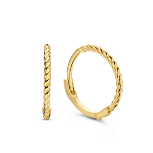 Twist hoop 14k gold (20mm)
