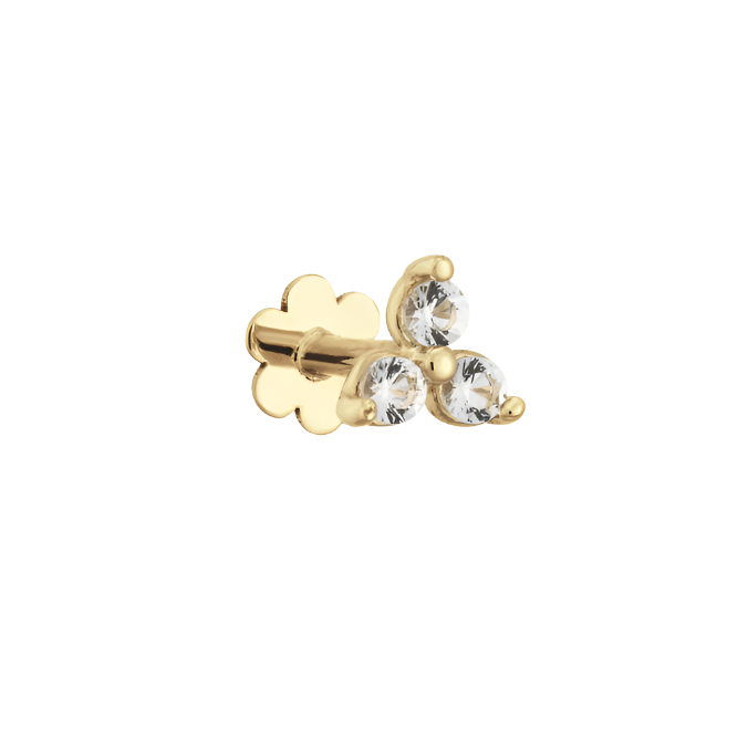 Triangle Topaz piercing