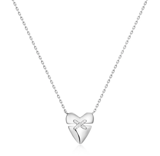 Heart necklace silver