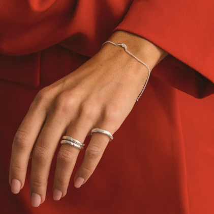 Moon bracelet silver