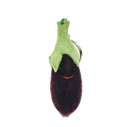 Eggplant key chain