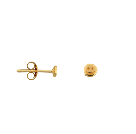 Mini smiley stud gold