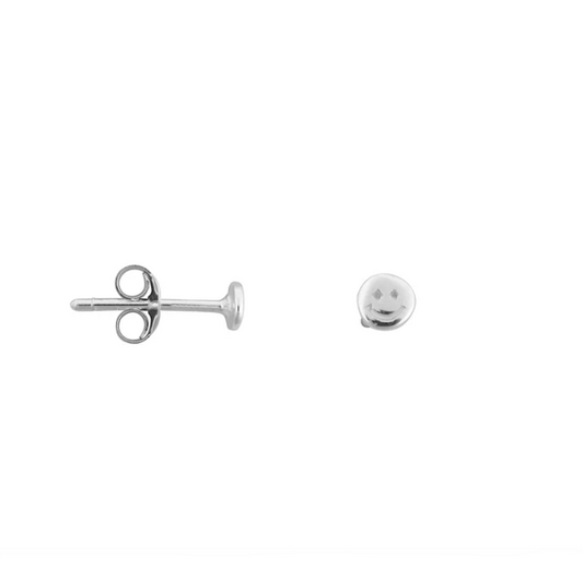 Mini smiley stud silver