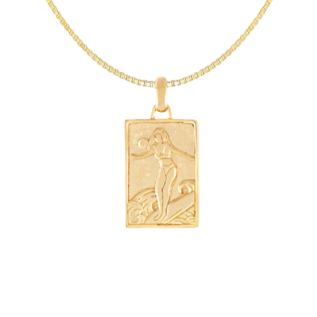 Surf necklace gold