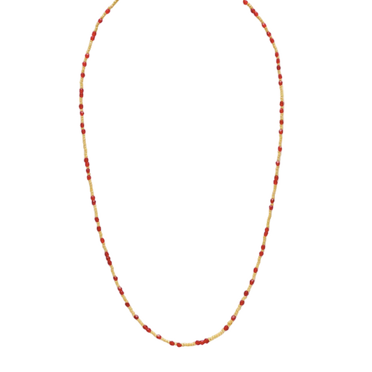 Dark red necklace