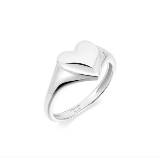 Heart ring silver