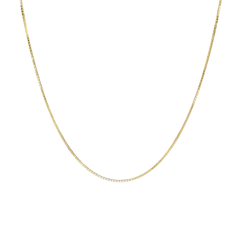 Box necklace gold