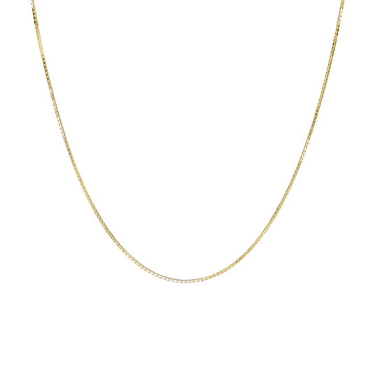Box necklace gold