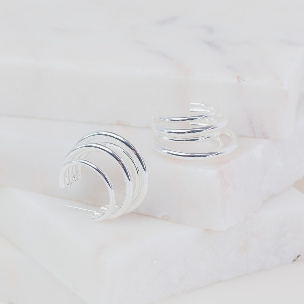 Luna hoops silver