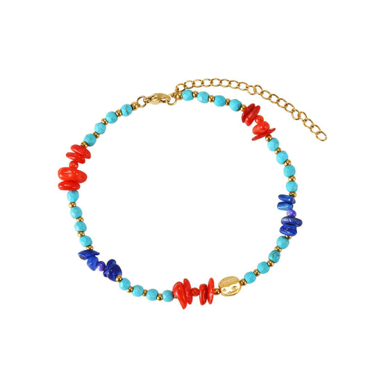 Coral anklet