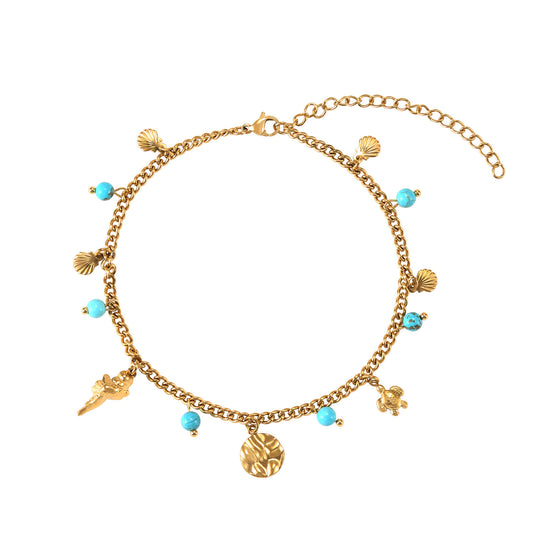 turquoise ocean anklet