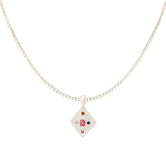 Radiant necklace silver