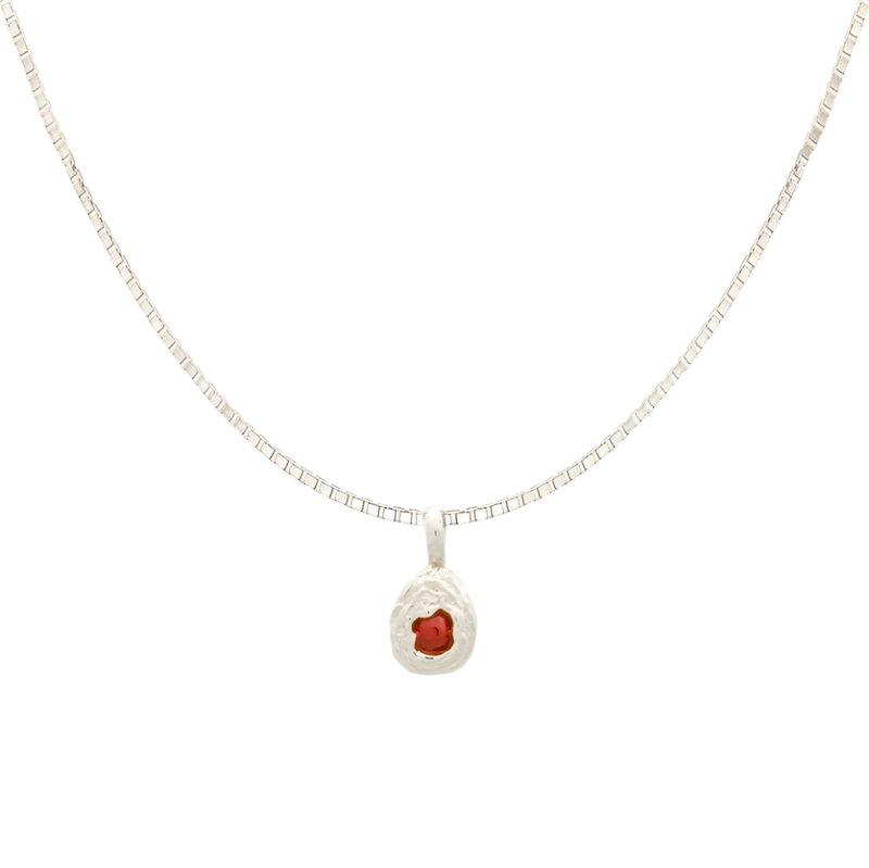 Red necklace silver