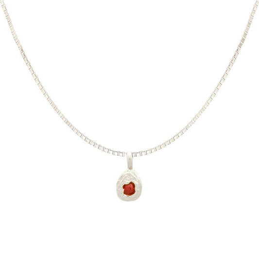 Red necklace silver