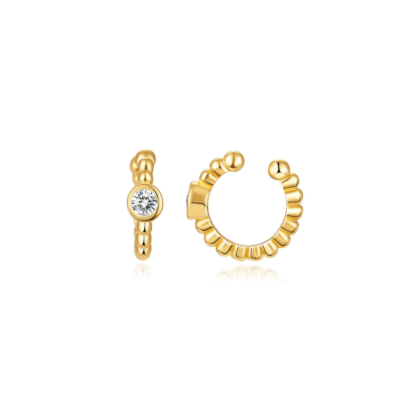 White Ear cuff gold