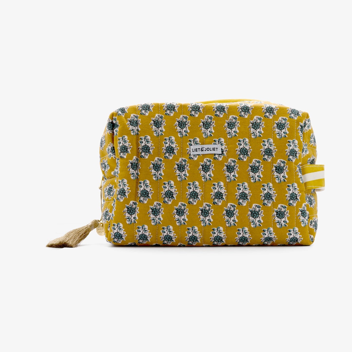 Floral toiletry bag curry