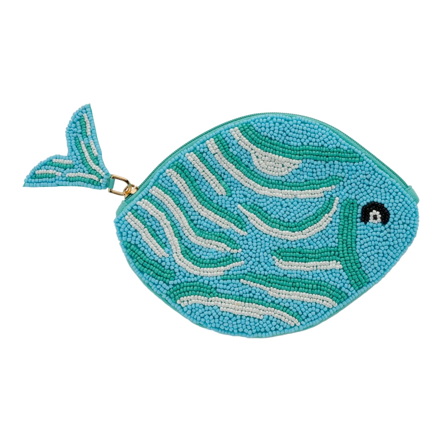 beaded fish pouch