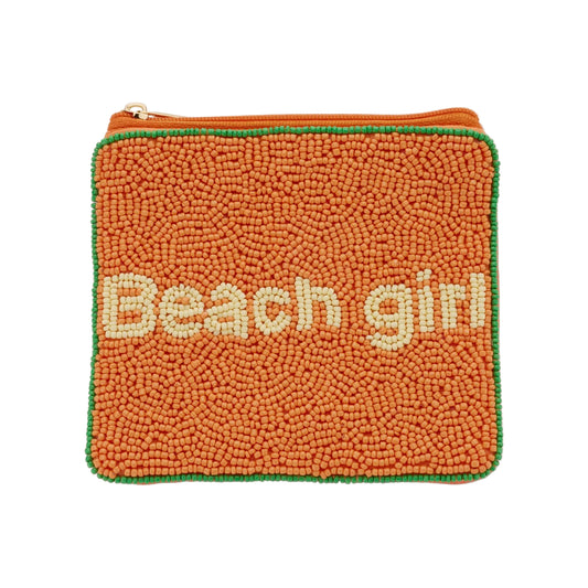 beaded beach girl pouch