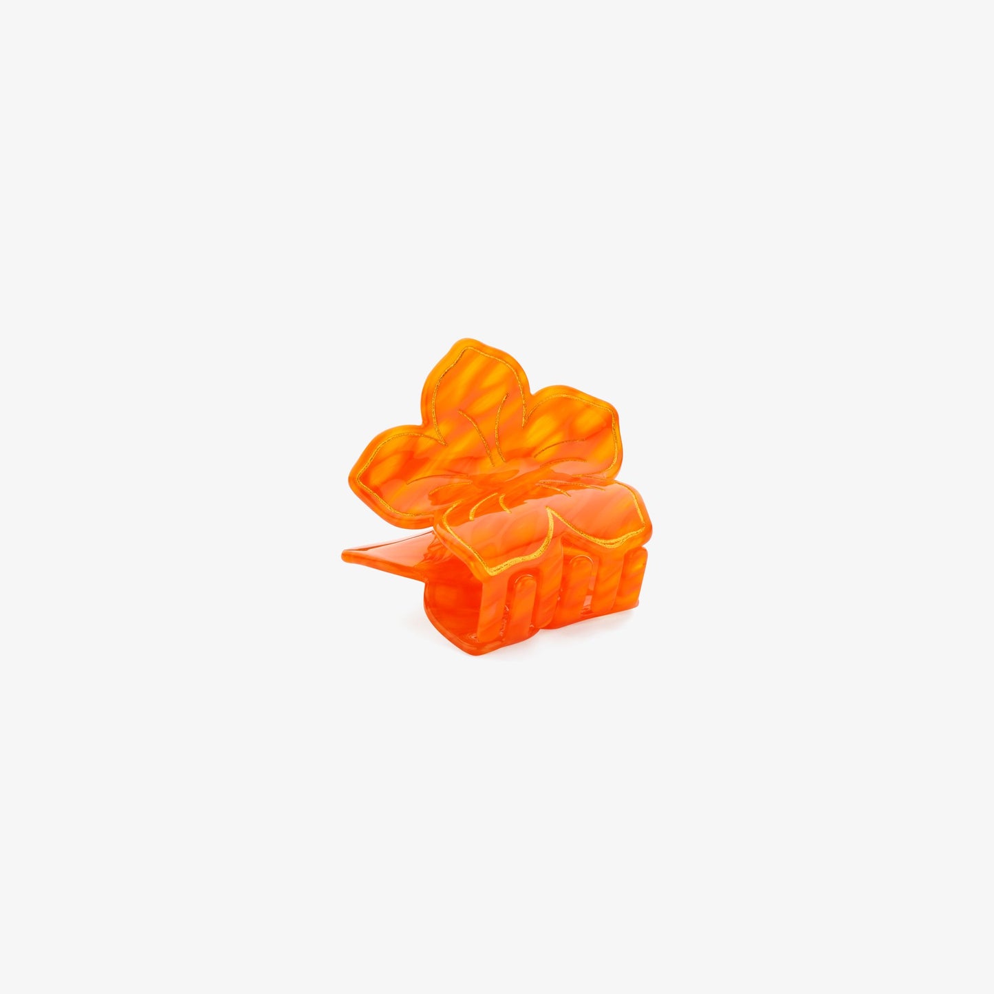 Flower hair clip orange