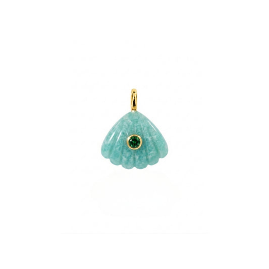 turquoise shell charm